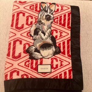 Authentic 2020 Gucci Bunny Rabbit Blanket LARGE